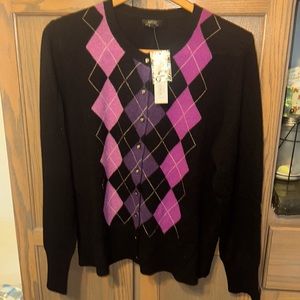 Apt9 Cashmere cardigan size XL🟣new w tags